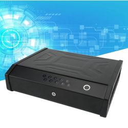 Biometric Safe Box, Fingerprint & Password & Key Access, 100 Fingerprints, 10 Password Groups, Steel Material, Silent Operation