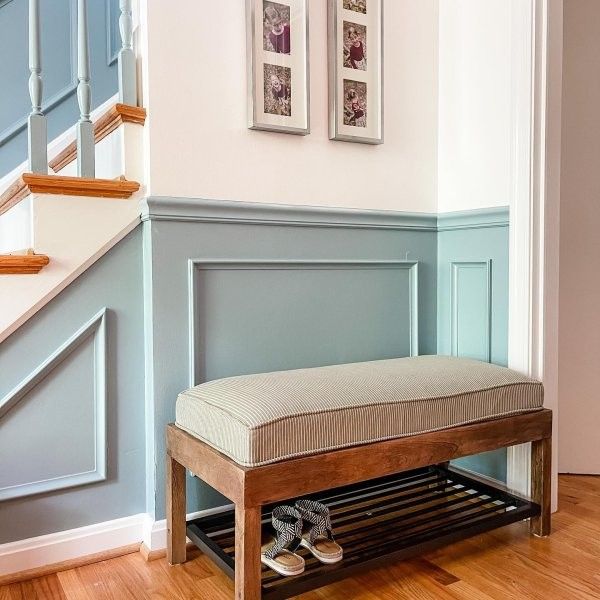Pottery Barn Lucy Mango Wood Steel Storage Bench for Sale in San