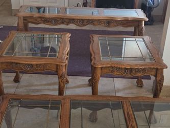 ☕ Oak & Glass Coffee Table