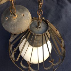Vintage Black Metal Hunger Lamp