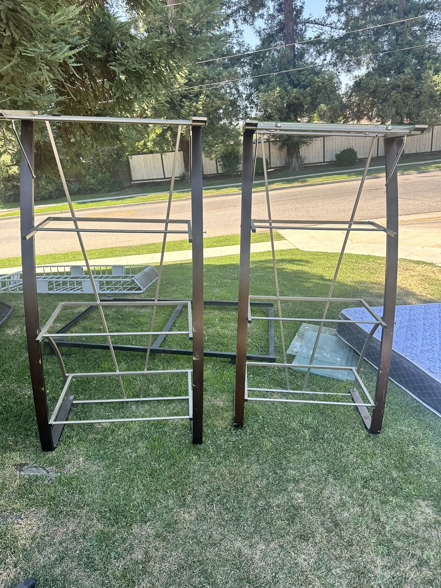 Glass Office Furniture Rack