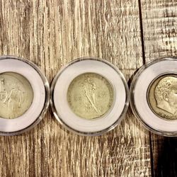 Russian USSR soviet commemorative collection coins 1 rubl - bulk sale of 3 coins