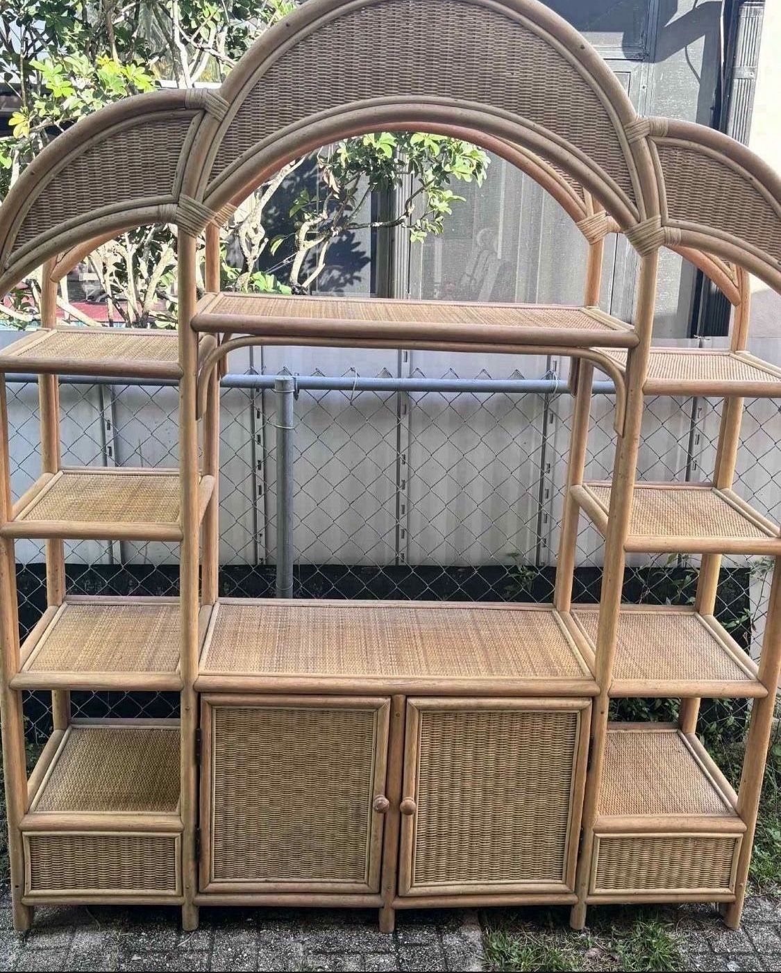 VINTAGE Wicker Rattan - 65.5”Lx18”Wx78”H