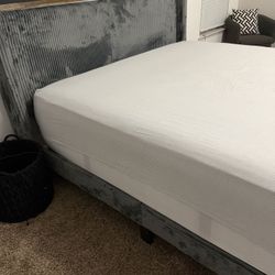 King Bed Frame Dark Grey 