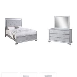 4 Pc Queen Set (LED Headboard Light) 