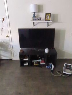 TV stand with Samsung smart TV