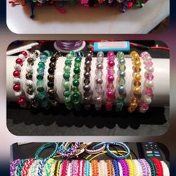 Beaded  Braided Bracelets Each