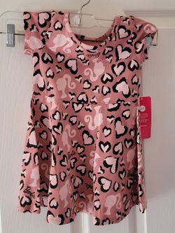Barbie Toddler Girl Print Dress with Short Sleeves $6 (One Available In Size 2T)
