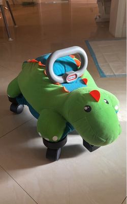 Little Tikes Dino Pillow Racer, Soft Plush Ride-On Toy for Kids Ages 1.5 Years and Up