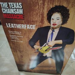 The Texas Chainsaw Massacre 6 FT Leatherface Animatronic Live Chainsaw Sound External Speakers Halloween Decor