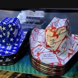 Patriotic Bud Light & Bud Cowboy Hats 