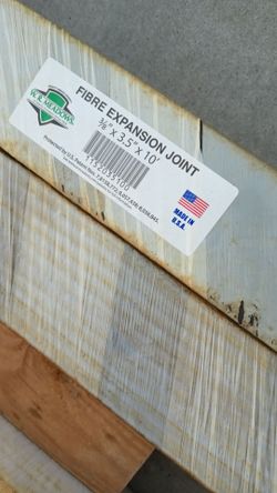 Concrete work related Fibre Expansion Joint 3/8" x 3.5" x 10'