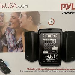 Pyle Pro Mixer And 2 Speakers