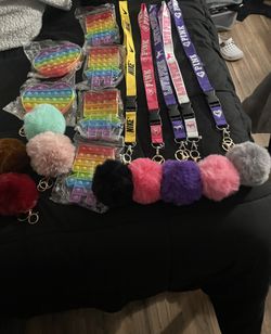 Lanyards keychains Pop It S And earrings