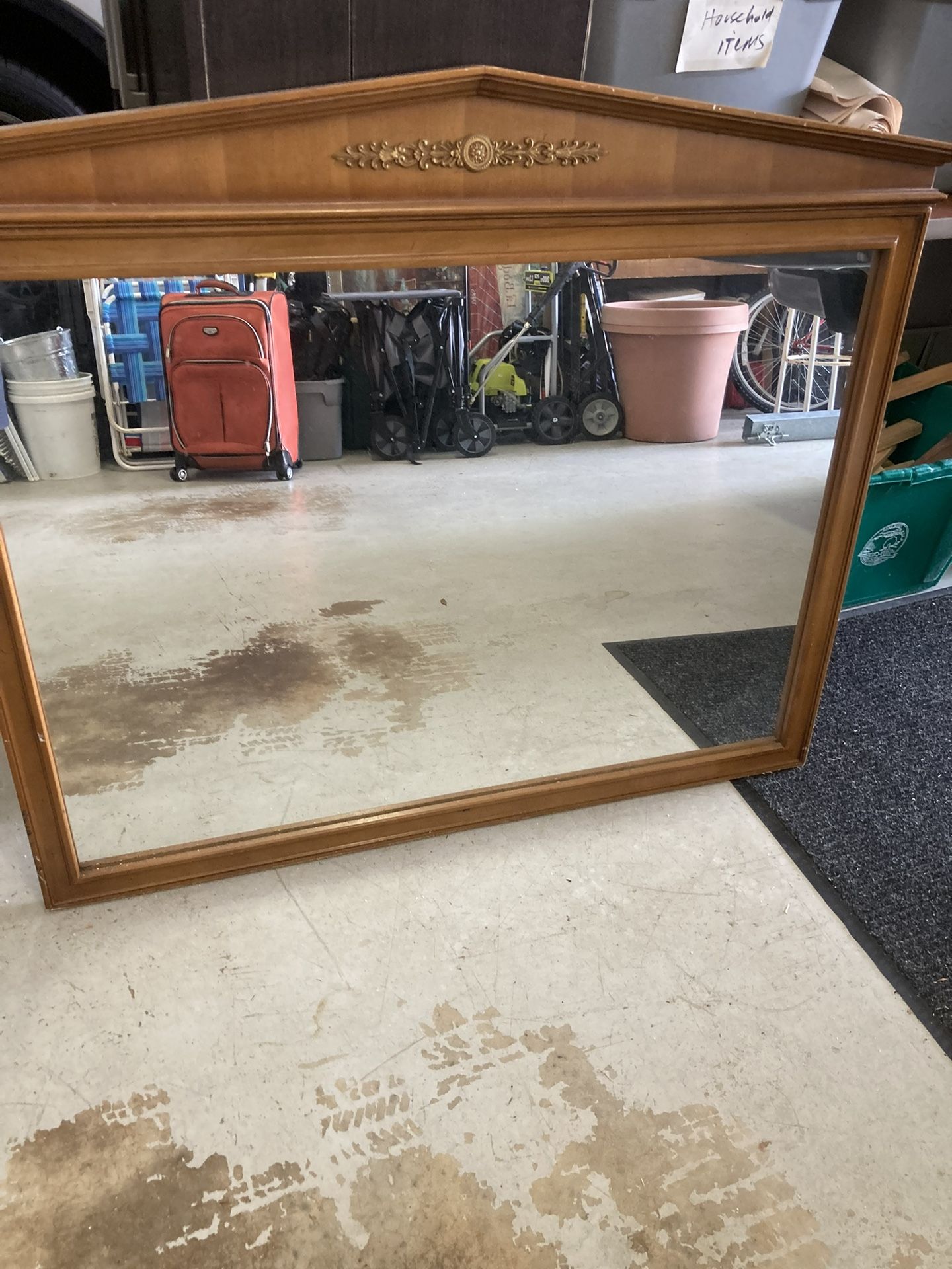 Wall Mirror With Wood Frame 30”