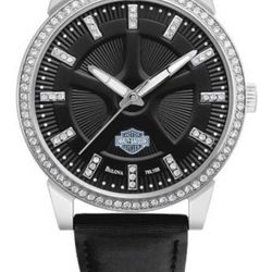 Harley Davidson Women’s Bulova Crystal Dress Wrist Watch