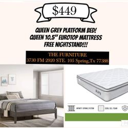 Queen BUNDLE MATTRESS AND BED FRAME‼️‼️