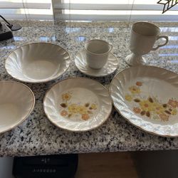 Set Of Dishes Complete With Many Extra Pieces 