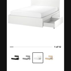 Queen Size Bed Frame With Storage Drawers