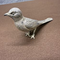 Vintage Metal Grouse Bird Salt or Pepper Shaker Screw Top Bird Figurine