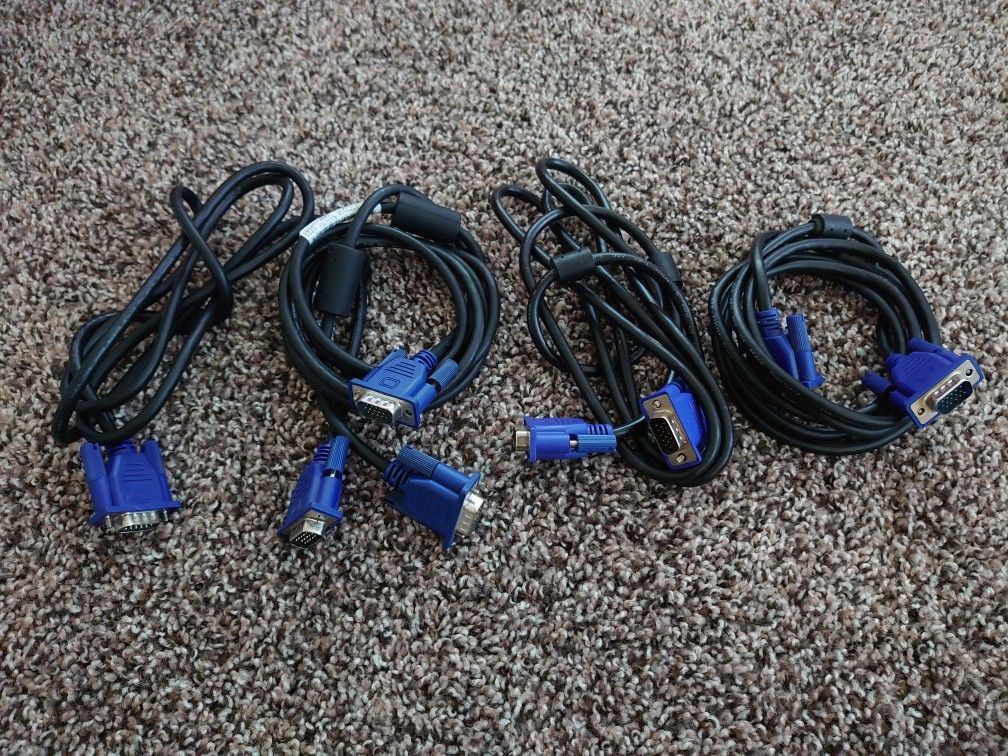 VGA cables Gaming Computer PC Desktop Home Office School Dorm