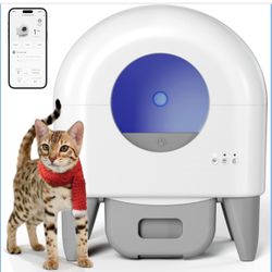 New Sealed-Automatic Cat Litter Box Self Cleaning Litter Box Large Capacity for Multiple Cats, App Control with Safety Sensors, Removable Washable Lin