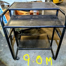 Metal Trolley / Rolling Cart On Wheels Used