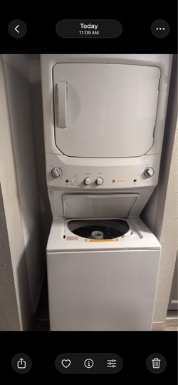 GE double stack washer and dryer