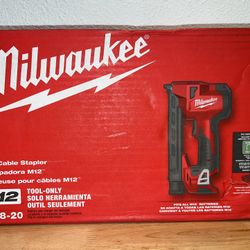 M12 12-Volt Lithium-Ion Cordless Cable Stapler ‼️Tool-Only‼️NO BATTERY - NO CHARGER