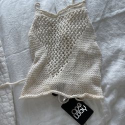 White Crochet Top