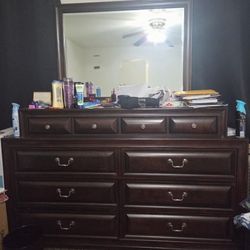 Bed, 2 nite Stands, Dresser (All Hard Wood)