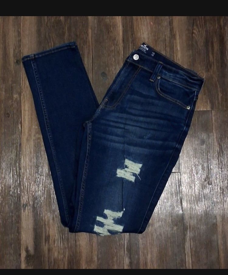 Hollister Men’s Navy Blue Pants Size 34x32 – Like New, Casual Style