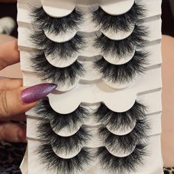 Six Pair Faux Mink Lashes