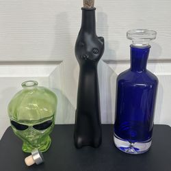 Collectible Glass Bottles Decanters $10 each
