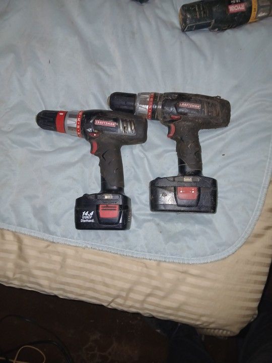 2 Craftsman Drills- NO CHARGER