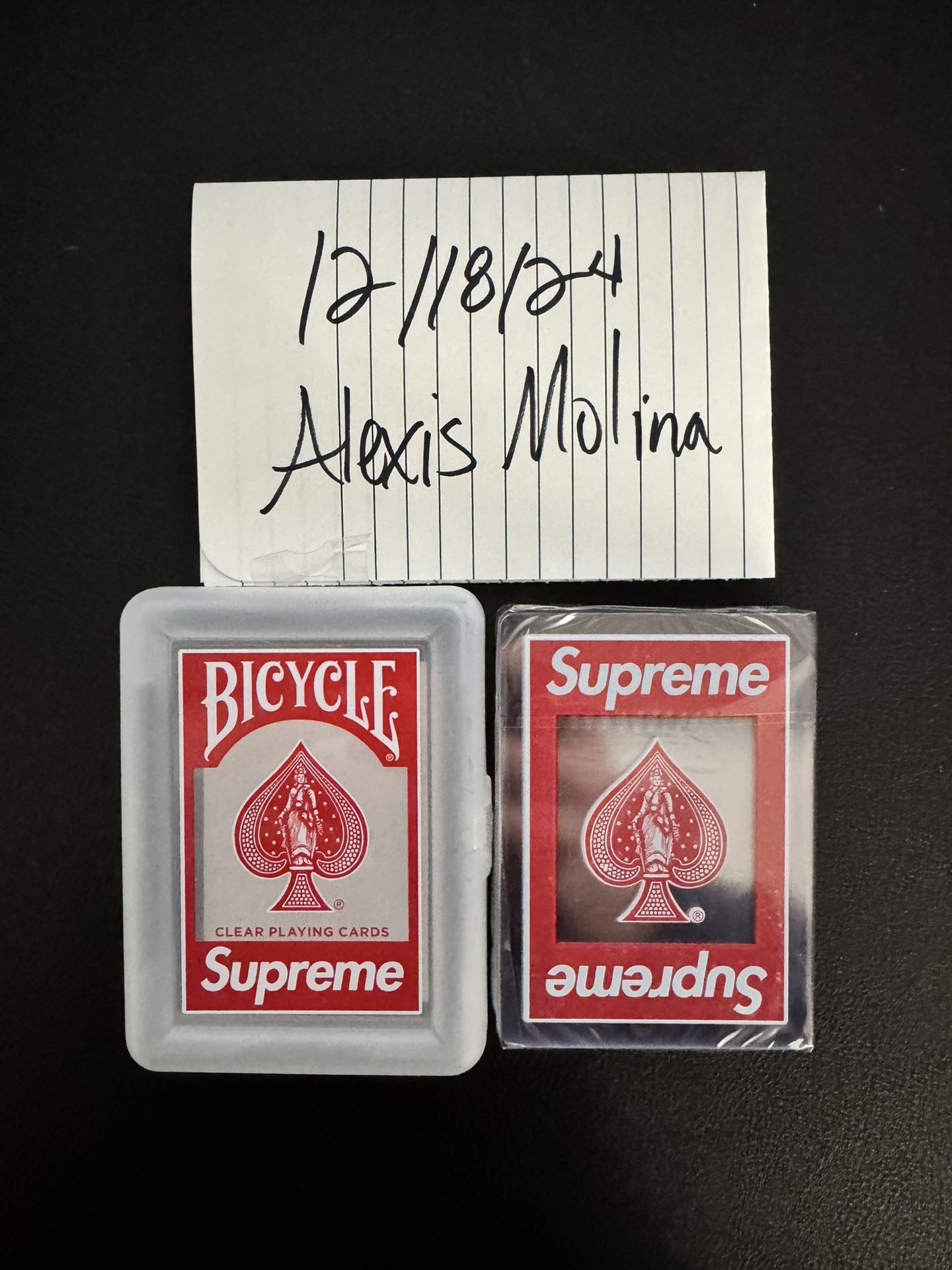 Games Supreme Bicycle Clear Playing Cards Red Supreme X
