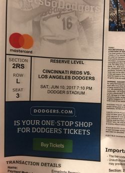 Dodgers Vs Reds 6/10