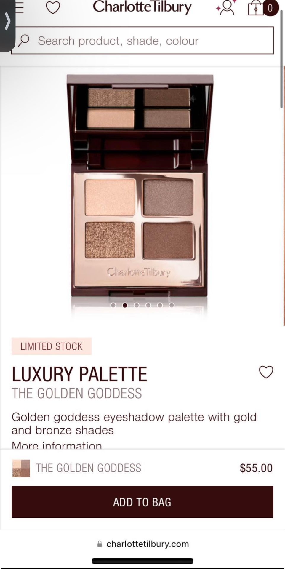 Charlotte Tilbury eye shadow luxury palette