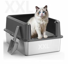 Stainless steel litter box XXL