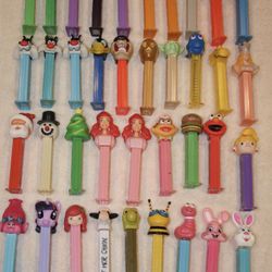 Pez dispensers a Vintage lot of 38 Various Pre-Owned