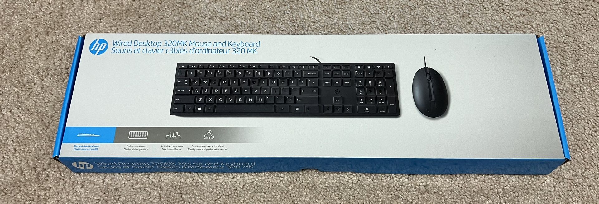 HP Wired Desktop 320MK Mouse & Keyboard