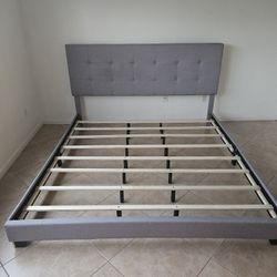 Queen size bed frame with headboard , footboard and rails