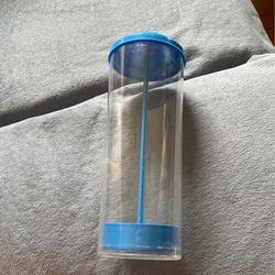 Straw Dispenser Blue, Made Of Plastic