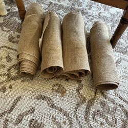 6 Burlap Table Runners 