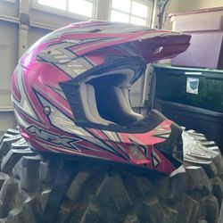 Pink And Grey Girl Helmet 