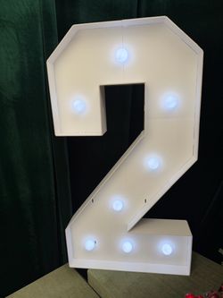 3ft marquee number white lights