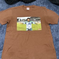 Brown Supreme Maradona Tee