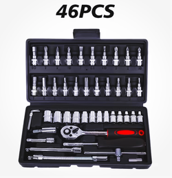 46 Pcs all purpose socket tool kit.