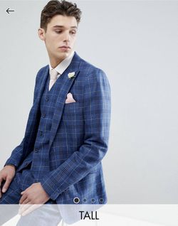 Gianni Feraud Tall Slim Fit Check Suit Jacket