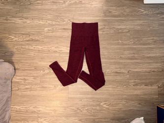 LNDR Women's Leggings XS Maroon Polyamide with Elastane High Rise Gym Activewear